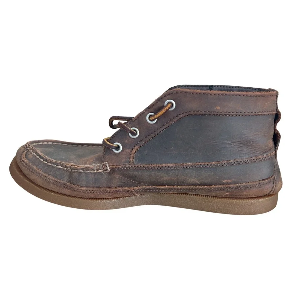 Sperry Top-Sider Men's Moccasin Boots Brown Leather Sz 6.5
